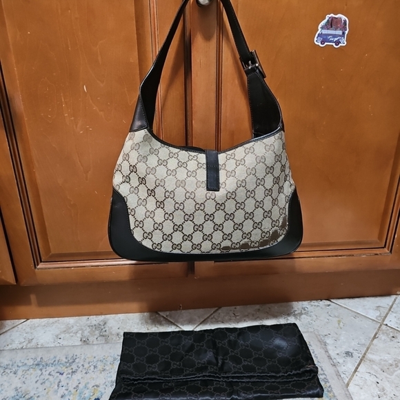 Gucci GG Monogram Supreme Sherry Web Ophidia Jackie Hobo Bag - Picture 5 of 14